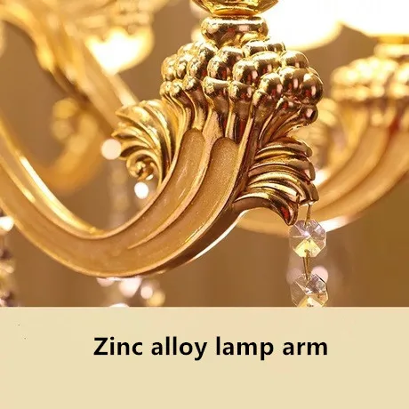 

Modern LED crystal chandelier villa deco Zinc alloy living room hanging lights home suspension luminaire bedroom suspended lamp