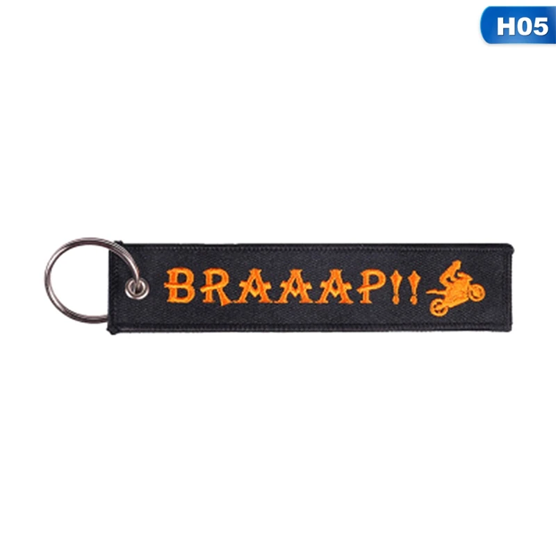 Remove Before Flight ключ цепи брелок с вышивкой для мотоцикла ключевые теги, что мы говорим на бог смерти Chaveiro