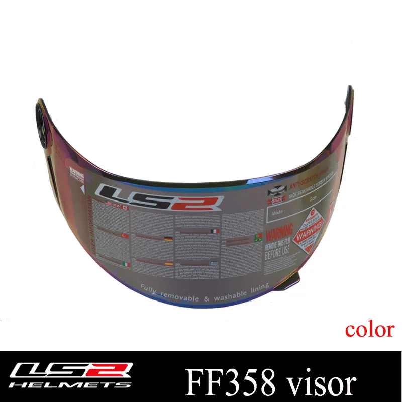 Козырек LS2 шлем FF358 анфас мотоциклетный шлем vr-шлем Multi-coloroptional объектив подходит для ls2 FF396 FF392 - Цвет: ff358 rainbow