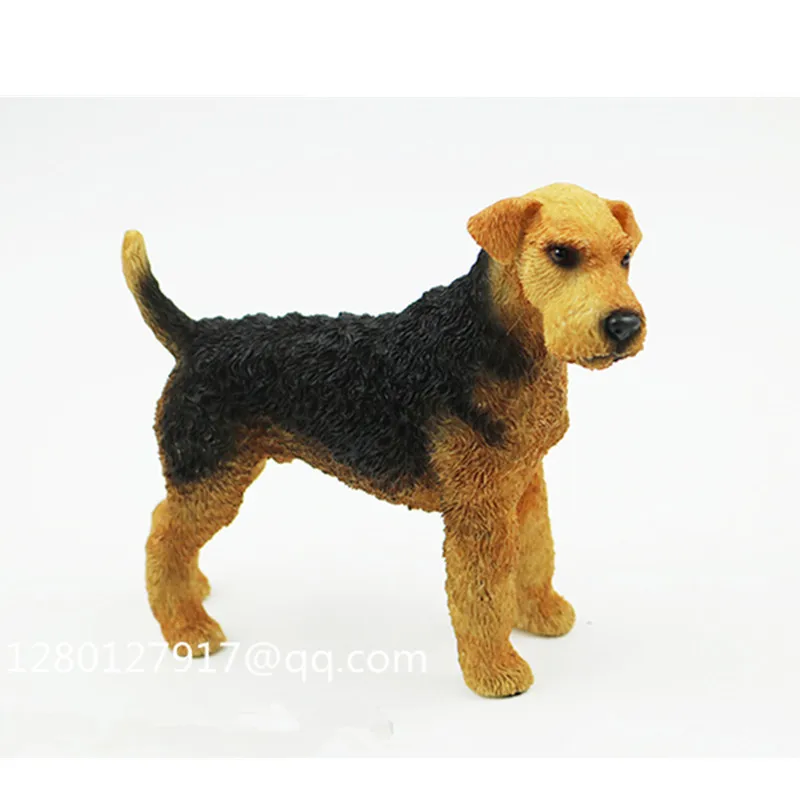 Фигурка милого щенка Airedale Terrier домашний декор стандартная полимерная фигурка