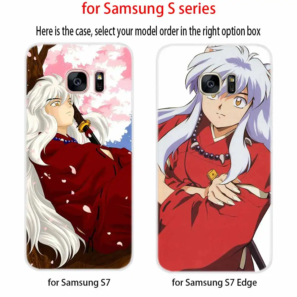 Чехол для телефона с рисунком Samsung Galaxy S8 S9 S10 S20 S21 Plus Cover S10E S7 Edge Uitra anime Inuyasha