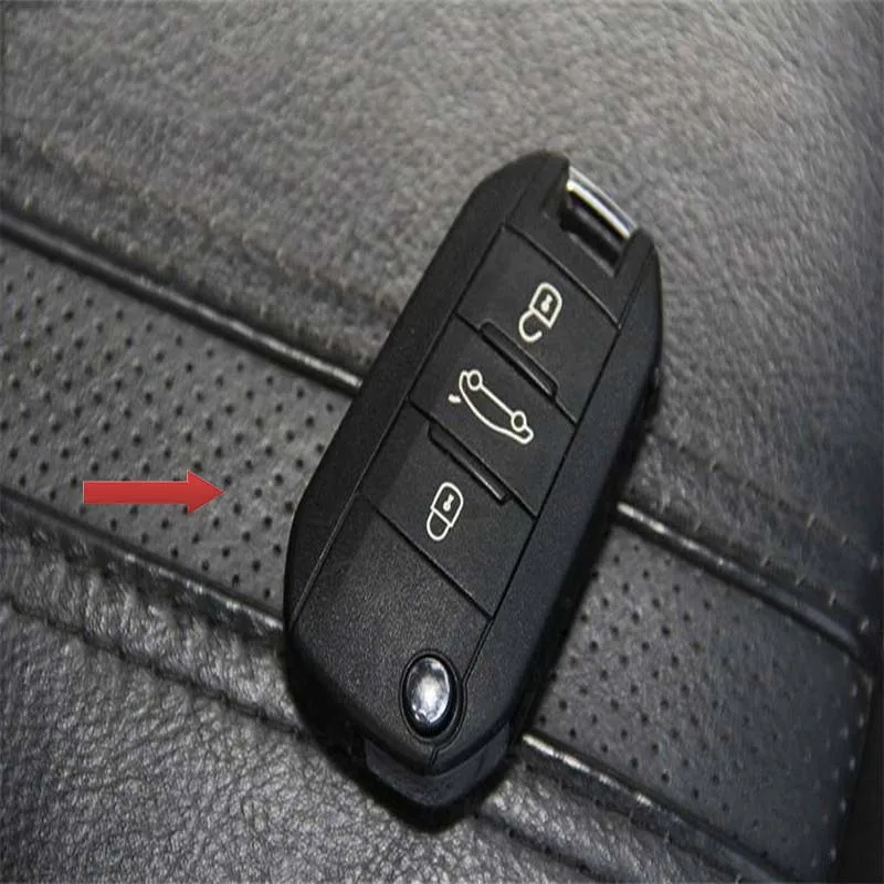 Кожаный чехол для автомобильного ключа Citroen C4 CACTUS C5 C3 C6 C8 Picasso Xsara Peugeot 3008 308 RCZ 508 408