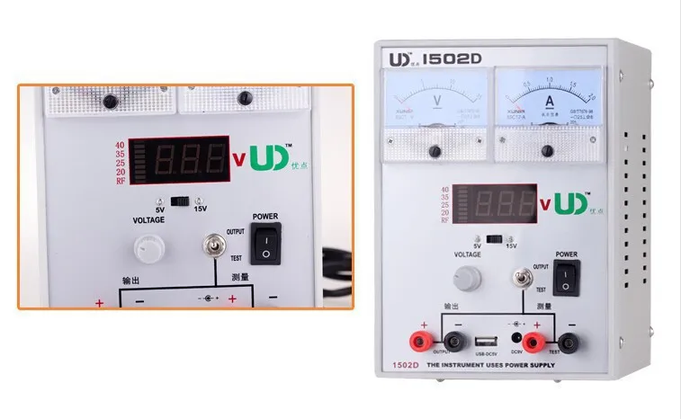 Высококачественный Регулируемый цифровой источник питания постоянного тока 15 в