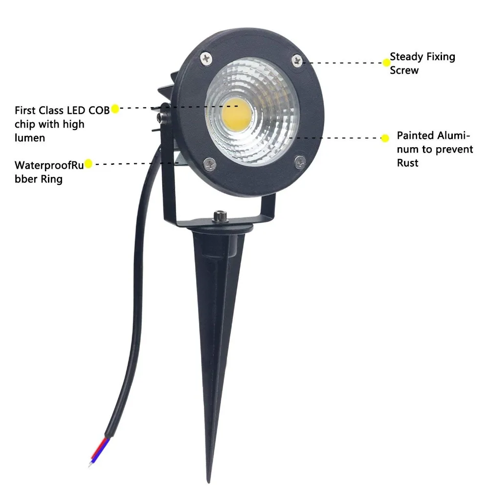Светодиодные лампы для лужайки садовые светильники DC12V AC85 265V наружные IP65