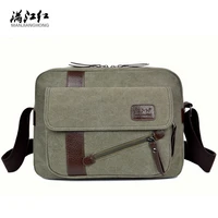 Men Messenger Bags Vintage Canvas Shoulder Bag Mens Buisness Bag Attache Laptop Case Office Designer Briefcase