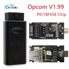 Диагностический инструмент Opcom V1.99, V1.95, с чипом PIC18F458, FTDI, OBD II, OBD2, для Opel OP COM, CAN-шины
