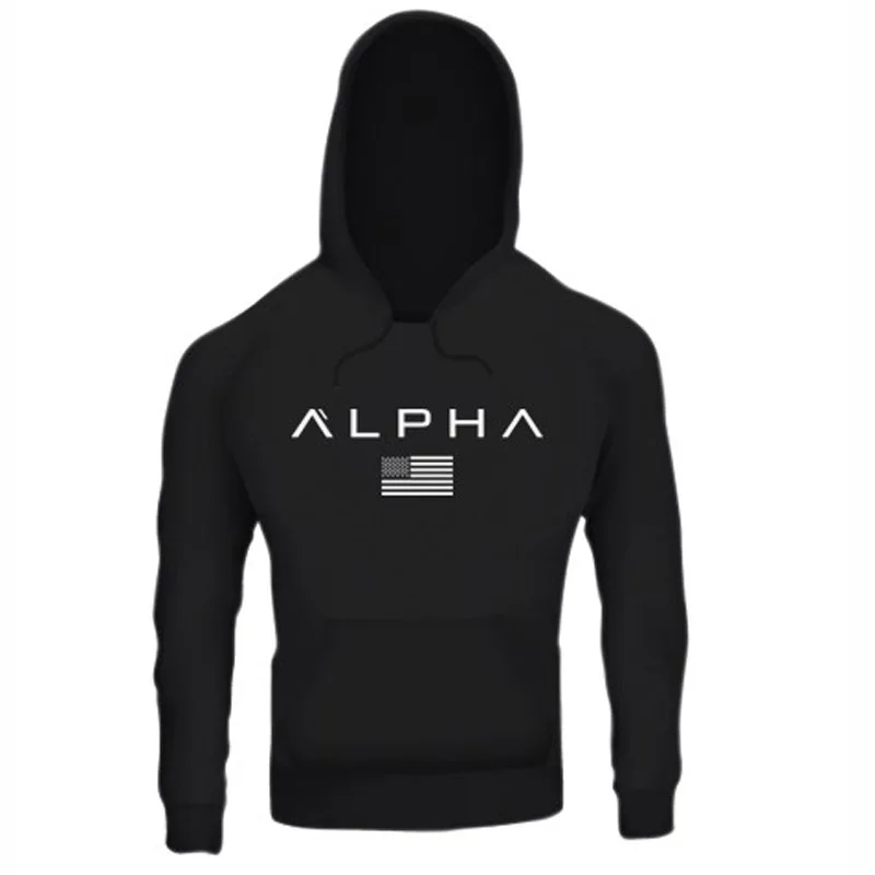 BIAOLUN ALPHA Flag Sweartshirt, Брендовые мужские толстовки с капюшоном, одноцветная Толстовка в стиле хип-хоп, уличная одежда, пуловер, мужской повседневный спортивный костюм, Masculino