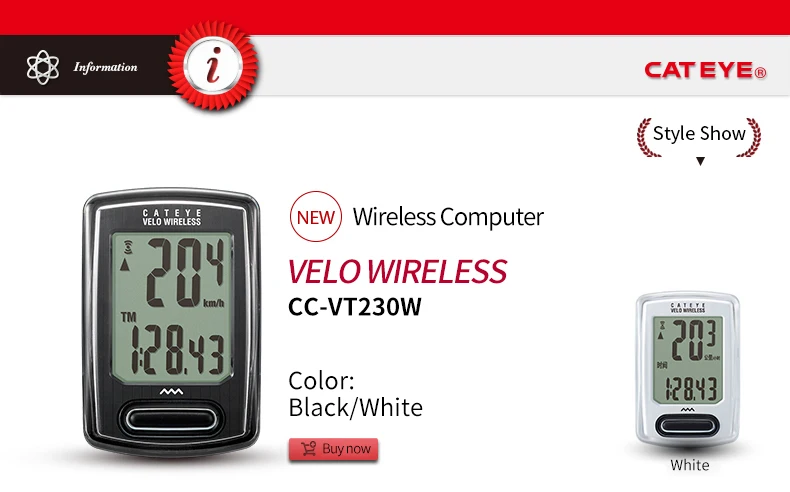 CATEYE велосипедный компьютер CC-VT230W Velo беспроводной Велосипедный Спидометр Водонепроницаемый Многофункциональный велосипедный компьютер секундомер 3 цвета