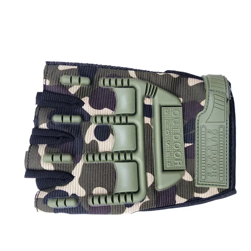 Camouflage Уличные перчатки с полупальцами, военные армейские, тактические, охотничьи, камуфляжные, походные, для пеших прогулок, пейнтбола, для стрельбы, rekawiczki - Цвет: Camouflage