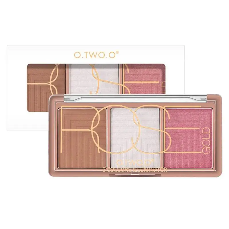 Хайлайтер пудра матовая Iluminador Maquiagem Bronzer Glow Kit для макияжа румян контурная