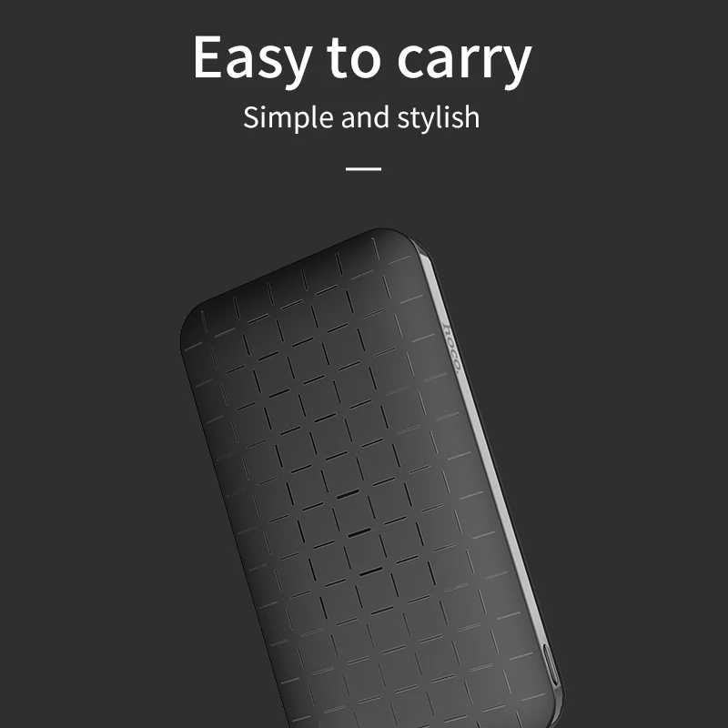 HOCO 10000 mAh Dual USB power Bank для iPhone samsung bank с светодиодный дисплеем мобильных телефонов
