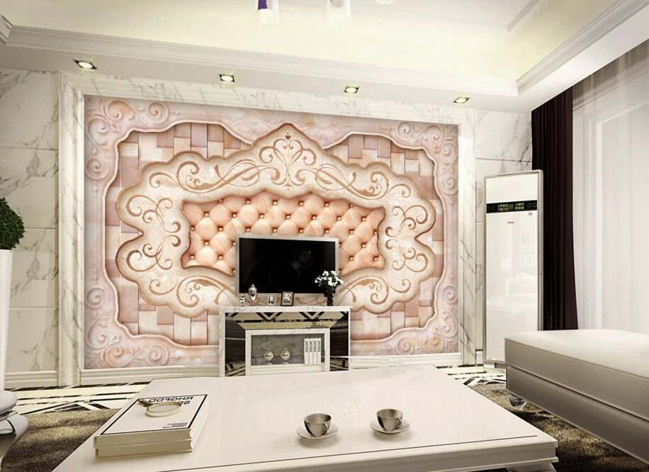 3d обои на заказ художественный Рисунок плитки винтажная Настенная роспись в