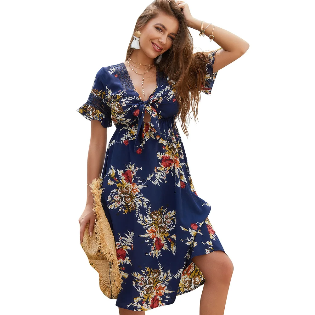 Халат сексуальный sommerkleid длинное летнее платье большое развевающееся с