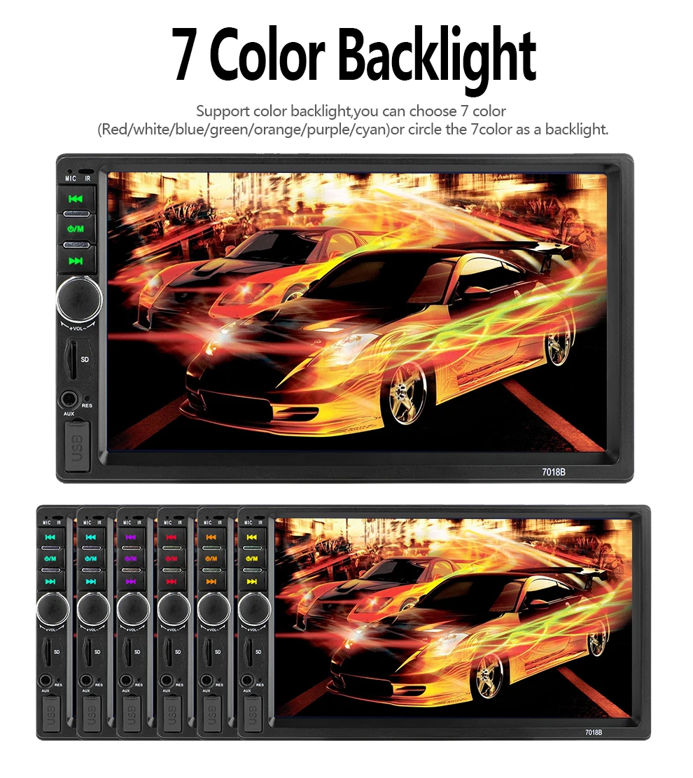 2 din стерео 7 "HD автомобильное радио Bluetooth FM аудио MP5 плеер mirrorlink 2din Авторадио