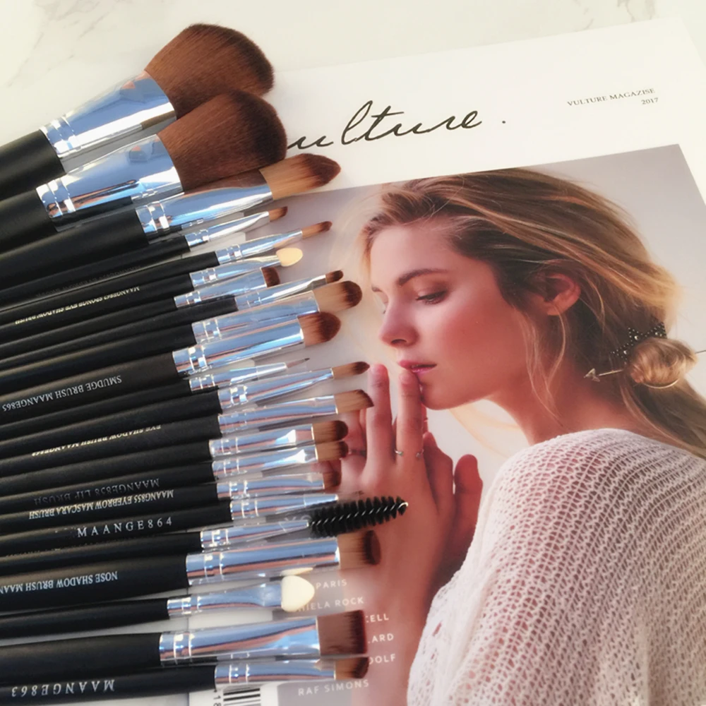 Набор кистей для макияжа 22 шт. хайлайтер тени глаз пудра контурный консилер