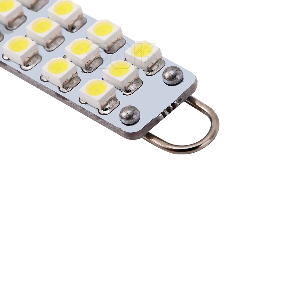 Лидер продаж 2 шт./лот гирлянда led 44 мм 3528 1210 smd c5w 12 светодиодных купольных ламп