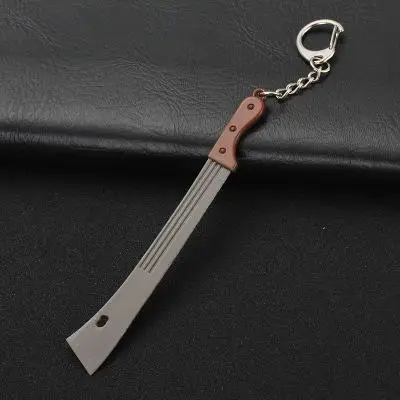 P Hot Game PLAYERUNKNOWN'S BATTLEGROUNDS Cosplay Costume Backpack Pan Knife Gun Metal Model Keychain PUBG Weapon Toy - Цвет: P
