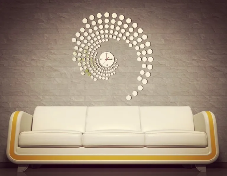 Бесплатная доставка круглая комбинированная акриловая Зеркальная Наклейка 3D