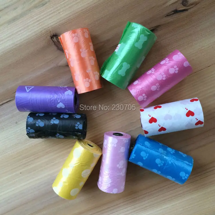 Бесплатная доставка 10 рулонов = 200 шт мешков (20 шт/рулон 22*31 см) биоразлагаемые для