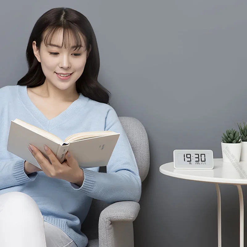 Беспроводные цифровые часы Xiaomi Mijia BT4.0 умные для помещения и улицы гидрометр