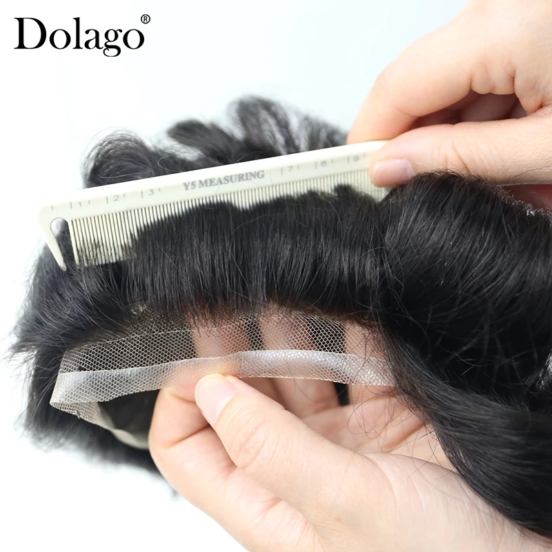 8X10 &quotфранцузское кружево передняя моно центральная поли периметр замена волос