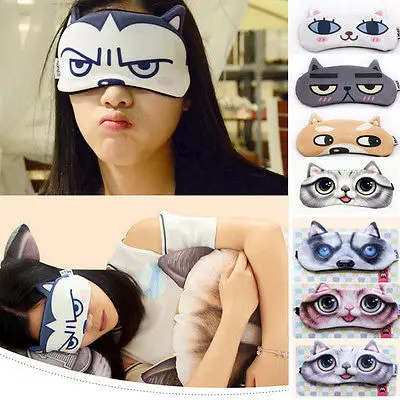 Симпатичная дорожная маска для сна повязка на глаза мягкая подарок помощь