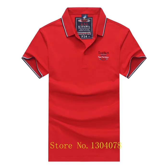5953-RED Новая мода Tace& Shark Поло рубашка для мужчин брендовые летние одноцветные джинсовые платья-комбинезоны хлопок наивысшего качества slim fit Повседневная Мужская рубашка поло HOMBRE логотип shark - Цвет: 5953-RED