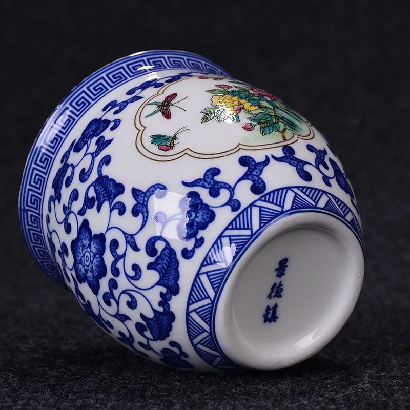 230 мл Цзиндэчжэнь синий и белый фарфор керамическая чашка посуда для напитков