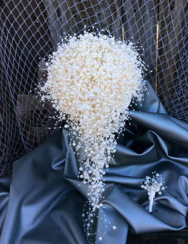 Свадебный букет цвета слоновой кости Whitney свадебные цветы чистый жемчуг подружки