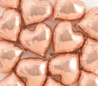 rose gold 15 шт./лот 18 дюймов цвета: золотистый, серебристый футболки красного цвета с сердцем и надписью «Love» шар Однотонная одежда Фольга Гелиевый шар для Одежда для свадьбы, дня рождения украшения свадебные принадлежности - Цвет: rose gold
