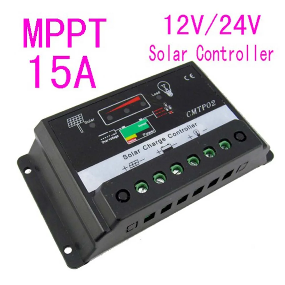 MPPT 15A контроллер солнечного зарядного устройства для панели солнечной батареи