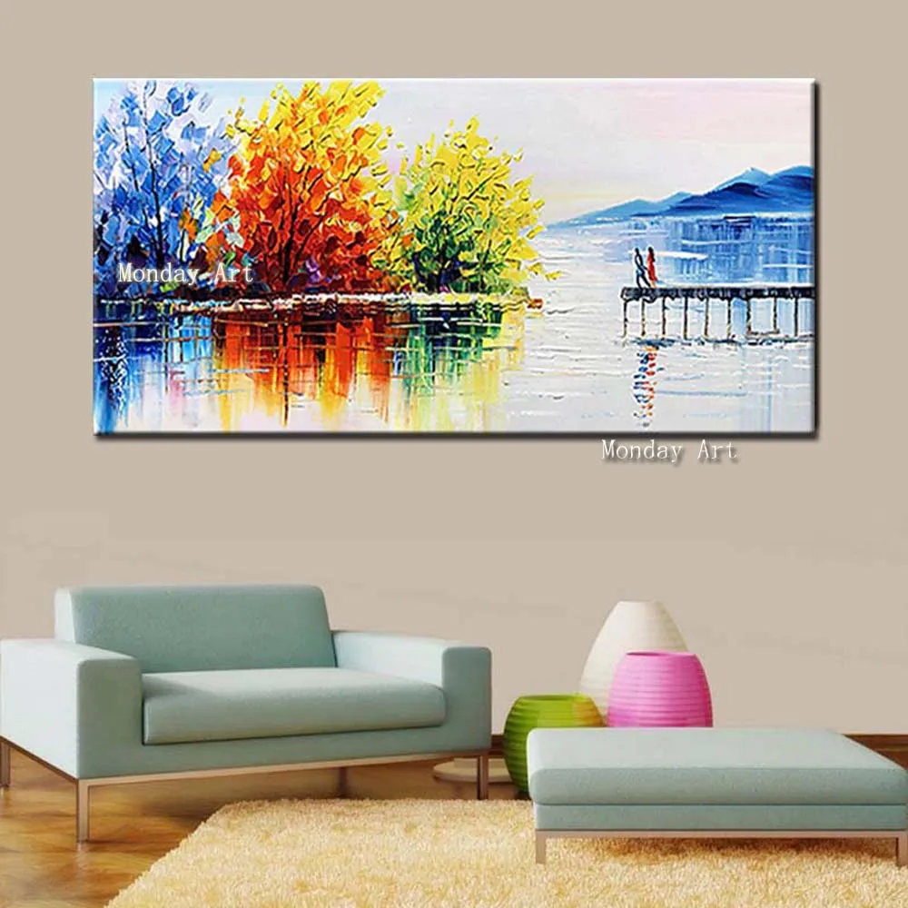 

wall art handmade Landscape Painting Modern Wall Art Canvas Painting Acrylic Painting artwork wall painting For Home Decoration