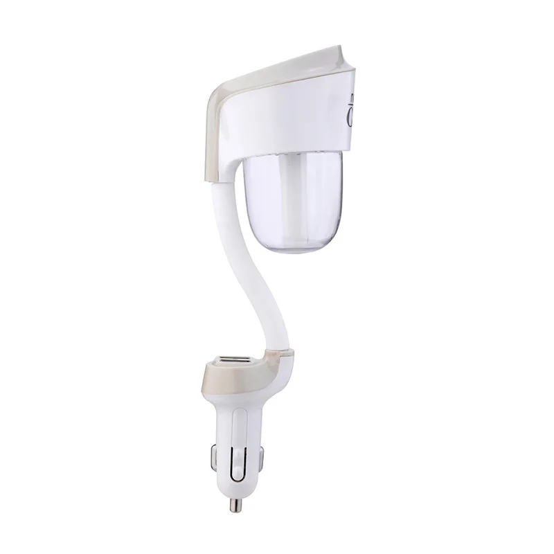 White 12V Мини II Автомобильный увлажнитель воздуха масло Арома-диффузор очиститель воды 2 Порты usb автомобильный освежитель воздуха распылитель, распылитель - Цвет: White