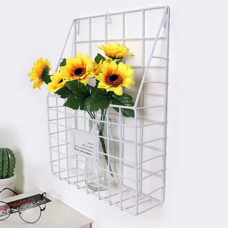 Решетчатая подвесная стойка фотоконтейнер для дома и офиса корзина хранения