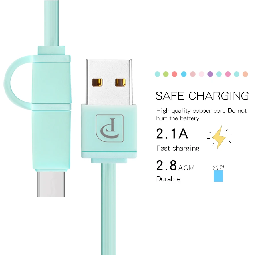 OATSBASF 2 In 1 USB Cable Micro &amp Type C for Samsung Xiaomi Huawei Retractable Portable For Android Data Transfer | Мобильные
