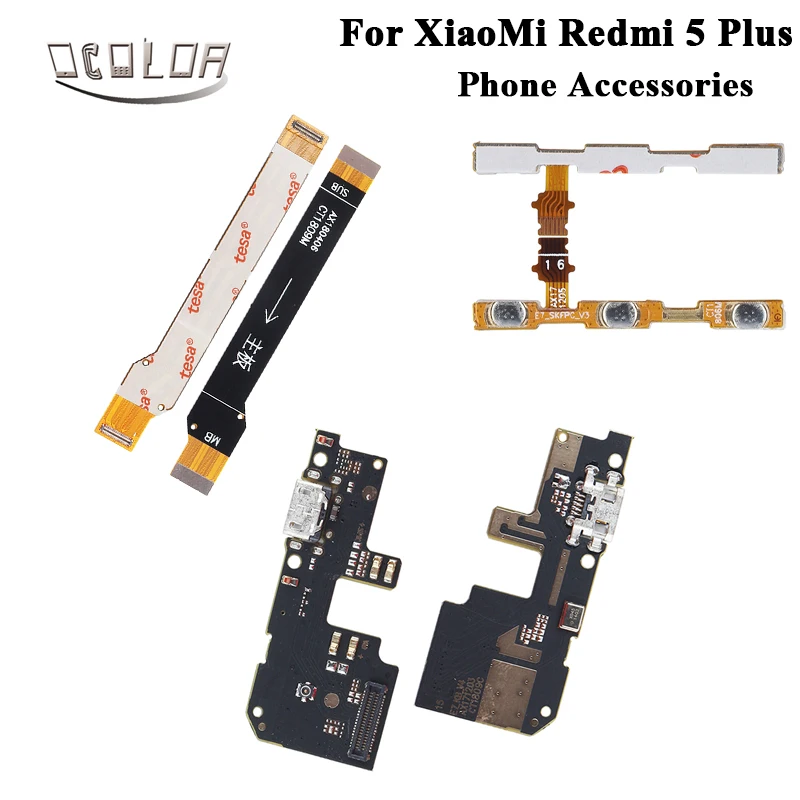 Ocolor для XiaoMi Redmi 5 Plus гибкий кабель материнской платы USB доска кнопка питания