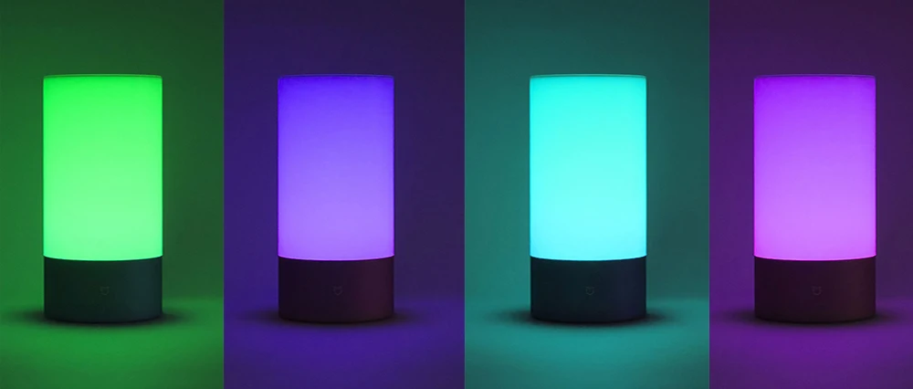 Оригинальная Xiaomi mi прикроватная лампа mi jia Smart Light для внутреннего кровати 16 миллион цветов Изменение цвета Bluetooth WiFi сенсорное управление
