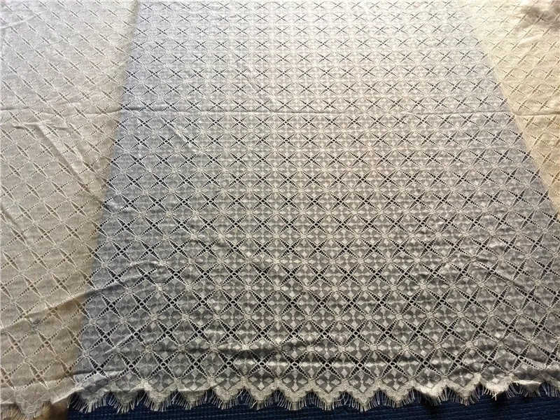 Новейший африканский стиль нейлон мягкая Тяжелая кружевная ткань черный белый