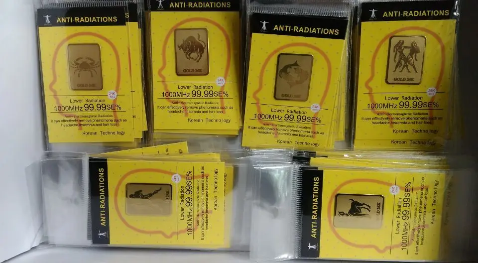 Оптовая продажа-зодиака с покрытыем цвета чистого 24 каратного золота мобильный