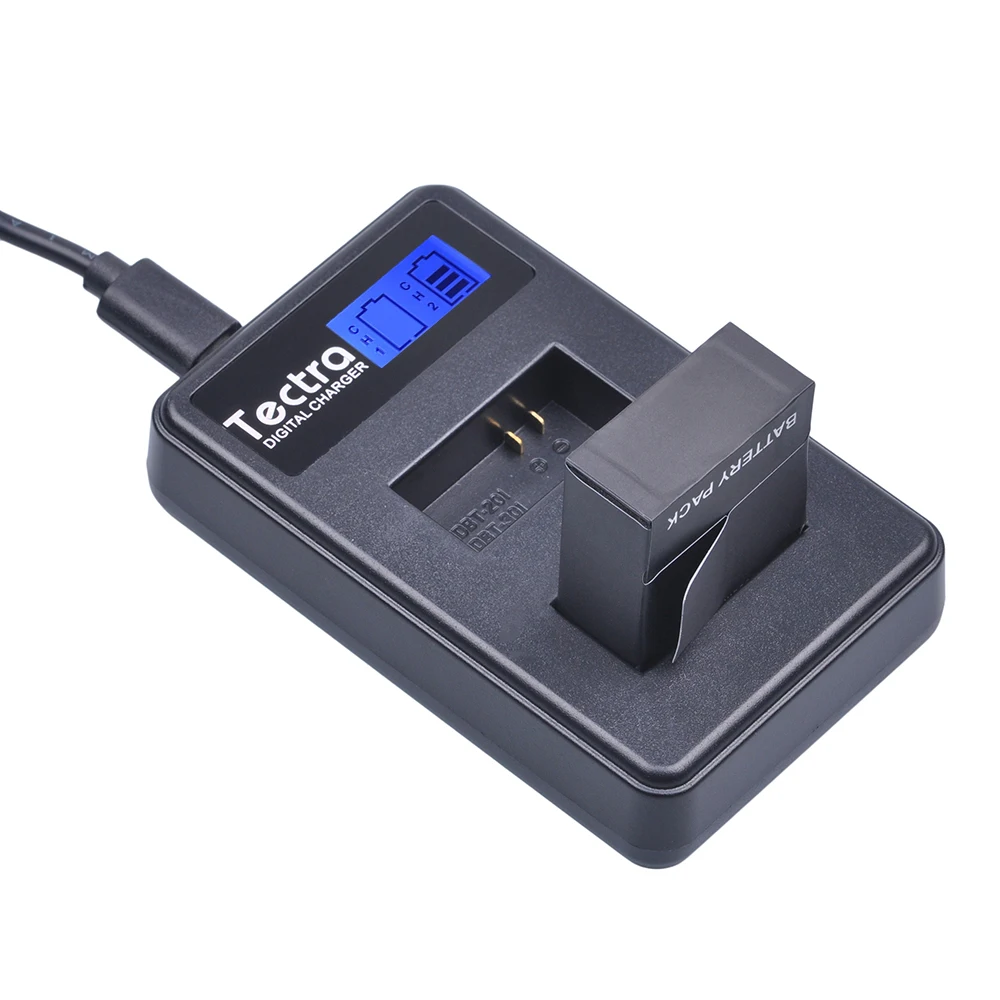 Tectra высококачественное быстрое зарядное устройство AHDBT 301 LCD USB двойное для GoPro Hero 3