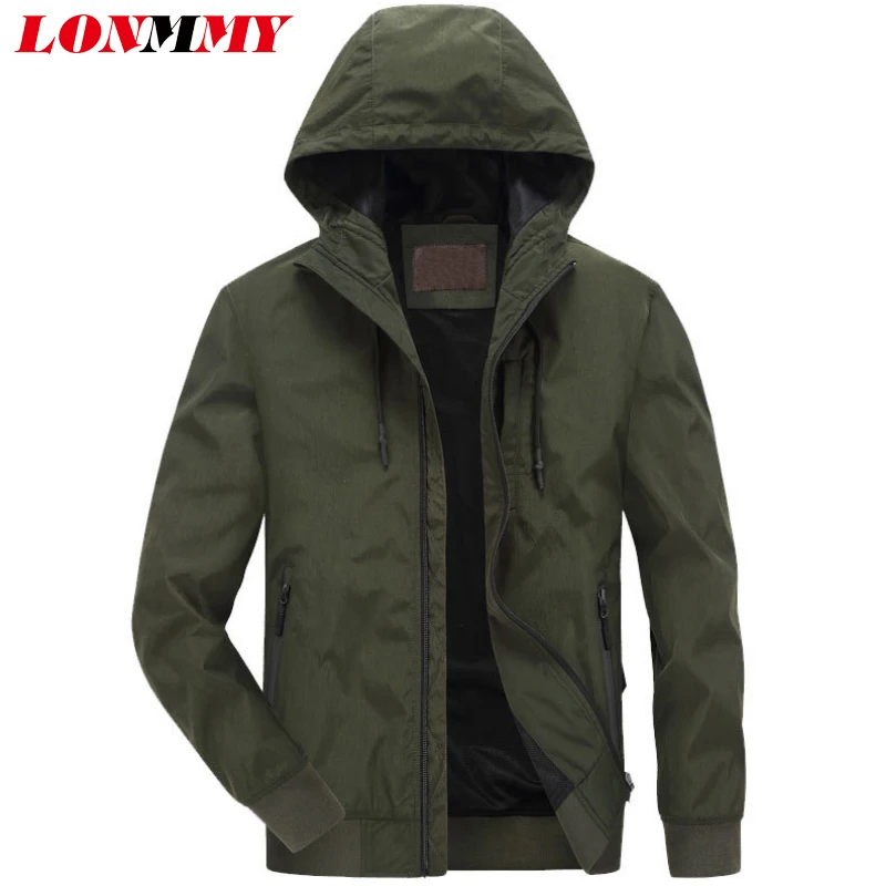 LONMMY верхняя одежда с капюшоном мужские куртки и пальто уличная jaqueta masculina хип хоп