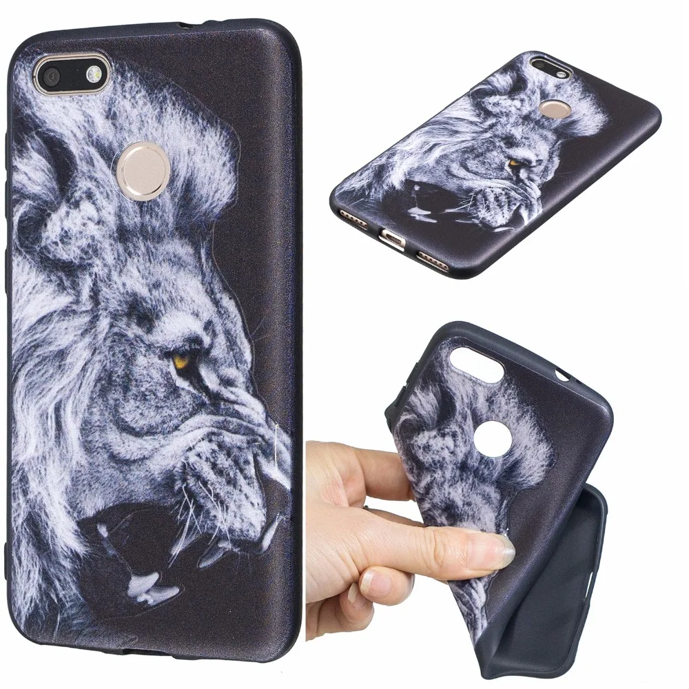 Для Huawei enjoy 7 Чехол черный мягкий силиконовый для enjoy7 Чехлы TPU 3D Relie защитный чехол