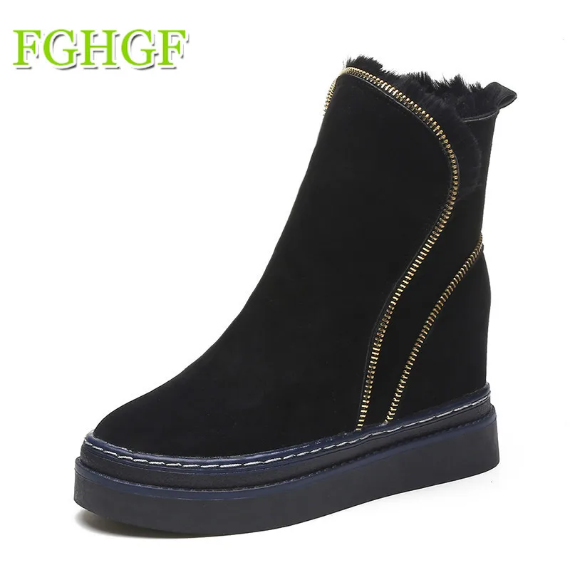 Модные туфли на танкетке женская обувь платформе осенние ботильоны Высота