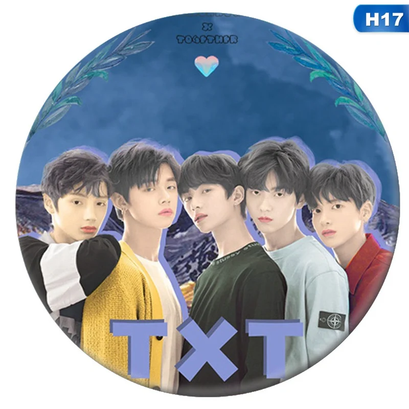 Новая мода Корейский Kpop TXT всех членов брошь, значок на булавке аксессуары для одежды шляпа украшение для рюкзака подарок