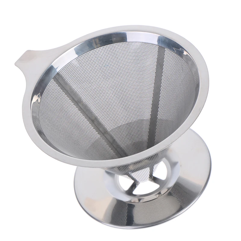 

Stainless Steel Reusable Coffee Filter Holder Brew Drip Coffee Filters Funnel Metal Mesh Coffee Tea Filter Basket Tools