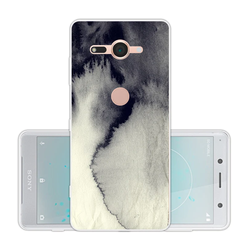 for Fundas Sony Xperia XZ2 Compact H8314 H8324 Ultra Thin TPU Back Phone Landscape Cover 5.0 inch XZ 2 Capa |