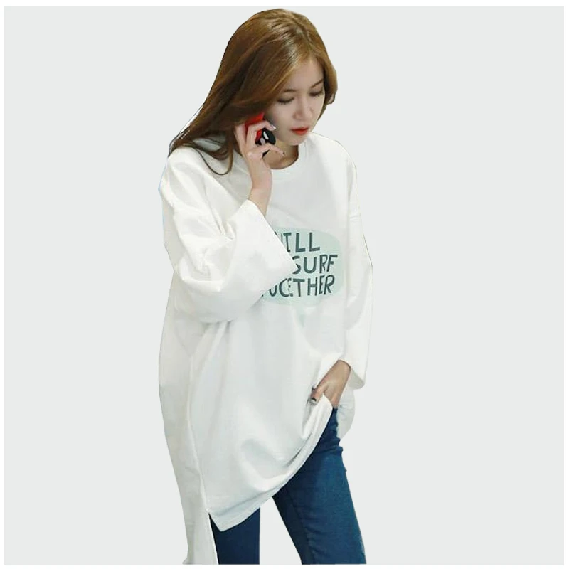 Высококачественная летняя футболка из 100% хлопка с буквенным принтом и коротким