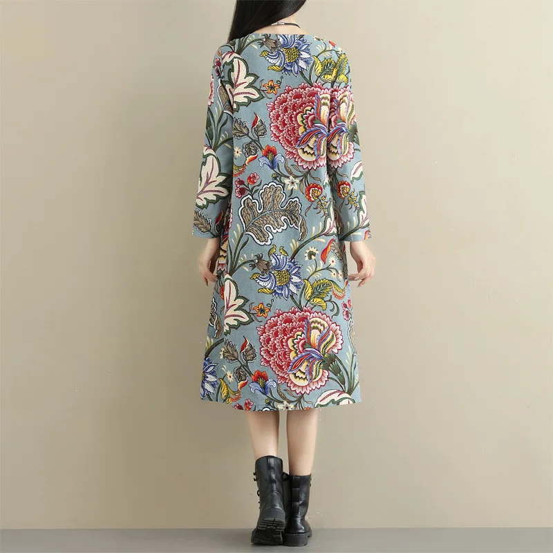 Женское весеннее винтажное платье длиной до середины икры 2019 повседневное