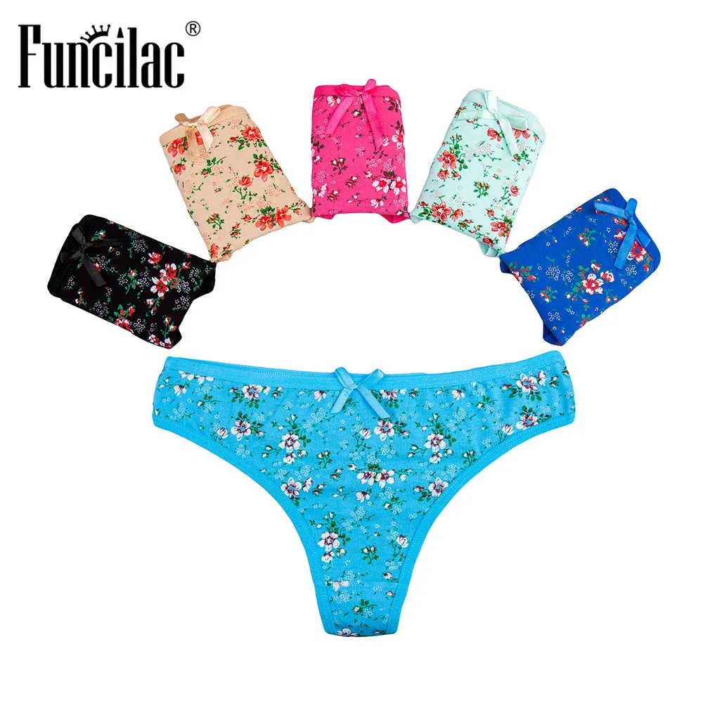 FUNCILAC нижнее белье женские стринги с низкой посадкой бесшовные хлопковые трусики