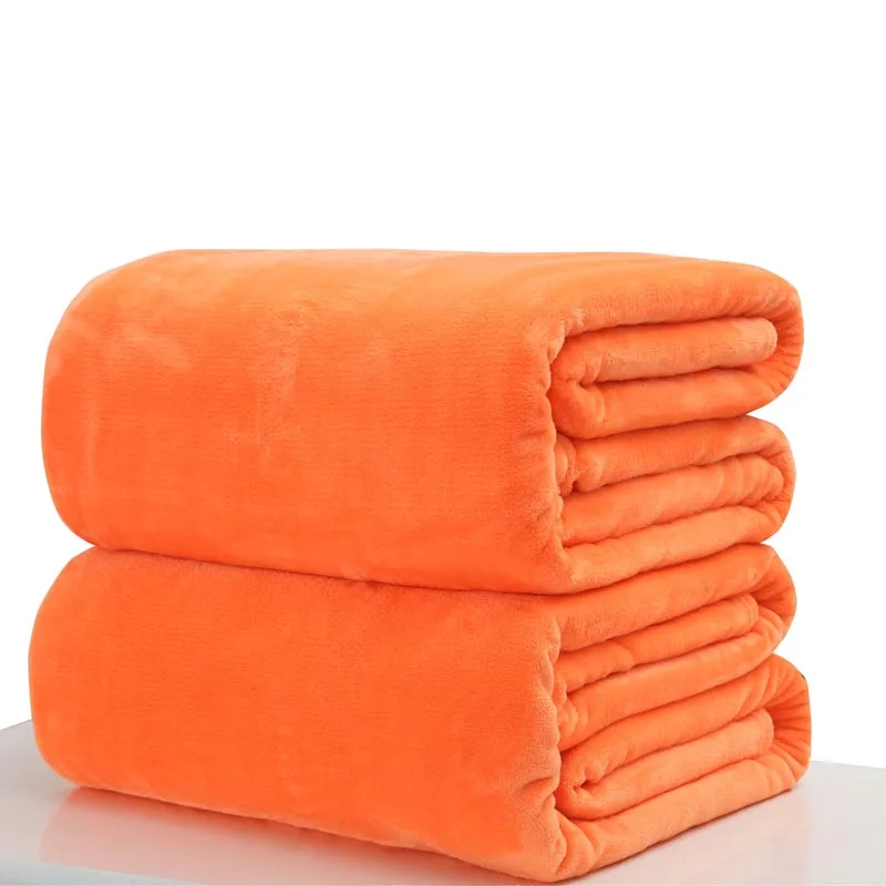 Orange Выгодная цена, коралловый флис, удобное домашнее одеяло, Осень-зима, очень мягкое, сохраняющее тепло, диван/детское одеяло, размер 70*100 - Цвет: Orange